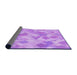 Thickness of Patterned Pastel Purple Pink Rug, pat2171pur