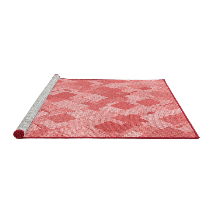 Sideview of Machine Washable Transitional Pastel Pink Rug, wshpat2171rd