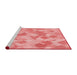 Sideview of Machine Washable Transitional Pastel Pink Rug, wshpat2171rd