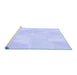 Sideview of Machine Washable Transitional Blue Rug, wshpat2172blu