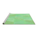 Sideview of Machine Washable Transitional Green Rug, wshpat2172grn