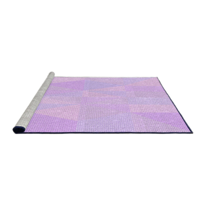 Sideview of Machine Washable Transitional Violet Purple Rug, wshpat2172pur