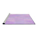 Sideview of Machine Washable Transitional Violet Purple Rug, wshpat2172pur