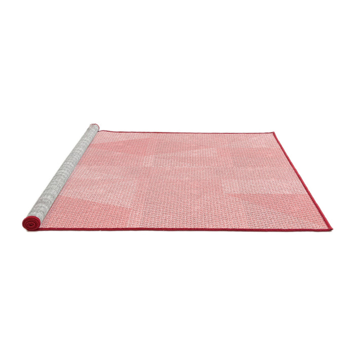 Sideview of Machine Washable Transitional Pastel Red Pink Rug, wshpat2172rd