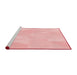 Sideview of Machine Washable Transitional Pastel Red Pink Rug, wshpat2172rd