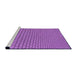 Sideview of Machine Washable Transitional Purple Rug, wshpat2174pur