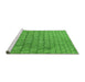 Sideview of Machine Washable Transitional Green Rug, wshpat2175grn