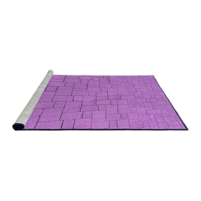 Sideview of Machine Washable Transitional Violet Purple Rug, wshpat2176pur