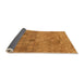 Thickness of Patterned Dark Orange Rug, pat2177org