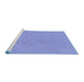 Sideview of Machine Washable Transitional Denim Blue Rug, wshpat2178blu