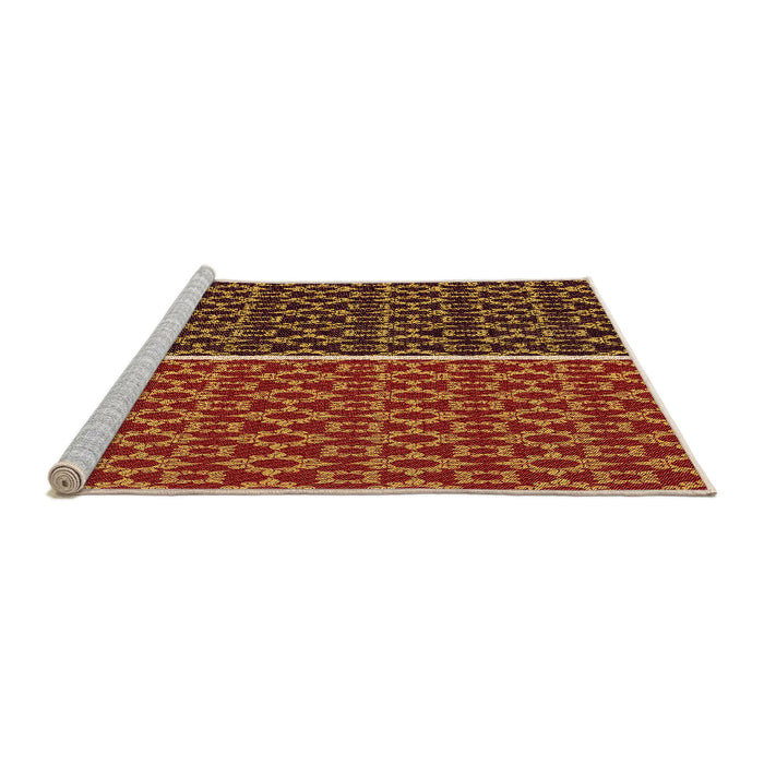 Sideview of Machine Washable Transitional Cranberry Red Rug, wshpat218org