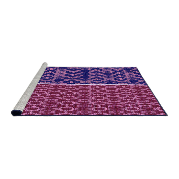 Sideview of Machine Washable Transitional Purple Rug, wshpat218pur
