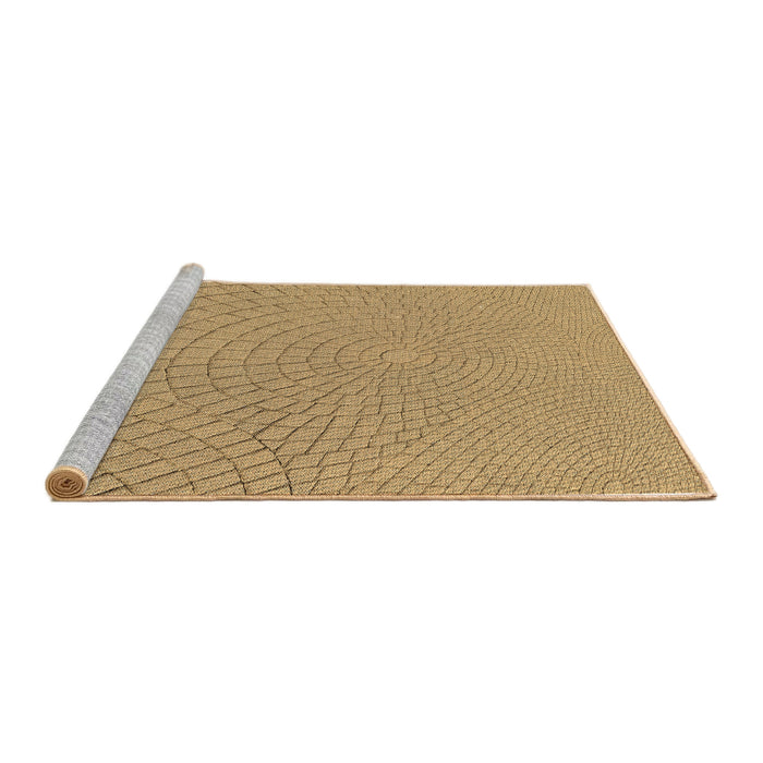 Sideview of Machine Washable Transitional Orange Rug, wshpat2180brn