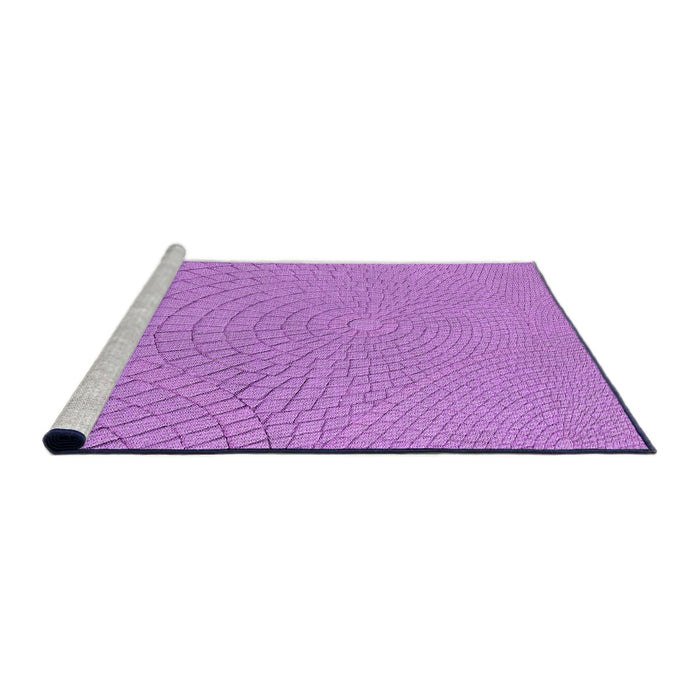 Sideview of Machine Washable Transitional Violet Purple Rug, wshpat2180pur