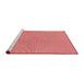 Sideview of Machine Washable Transitional Fire Red Rug, wshpat2180rd