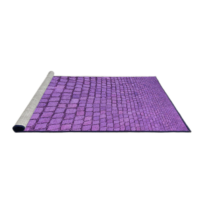 Sideview of Machine Washable Transitional Purple Rug, wshpat2181pur