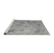 Sideview of Machine Washable Transitional Cloud Gray Rug, wshpat2182gry