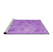 Sideview of Machine Washable Transitional Violet Purple Rug, wshpat2182pur