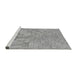 Sideview of Machine Washable Transitional Cloud Gray Rug, wshpat2183gry