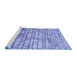 Sideview of Machine Washable Transitional Slate Blue Rug, wshpat2184blu