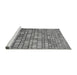 Sideview of Machine Washable Transitional Ash Gray Rug, wshpat2184gry