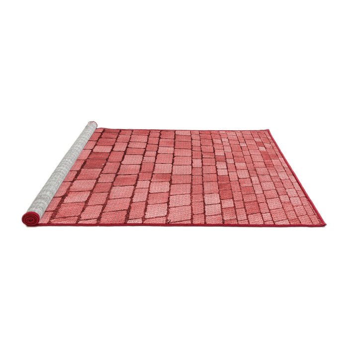 Sideview of Machine Washable Transitional Red Rug, wshpat2184rd
