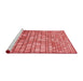 Sideview of Machine Washable Transitional Red Rug, wshpat2184rd