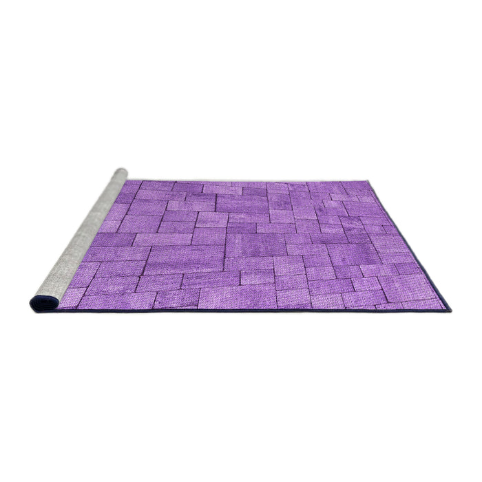 Sideview of Machine Washable Transitional Violet Purple Rug, wshpat2185pur