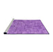 Sideview of Machine Washable Transitional Violet Purple Rug, wshpat2185pur