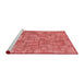 Sideview of Machine Washable Transitional Fire Red Rug, wshpat2185rd