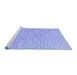 Sideview of Machine Washable Transitional Light Slate Blue Rug, wshpat2186blu