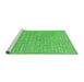 Sideview of Machine Washable Transitional Neon Green Rug, wshpat2186grn