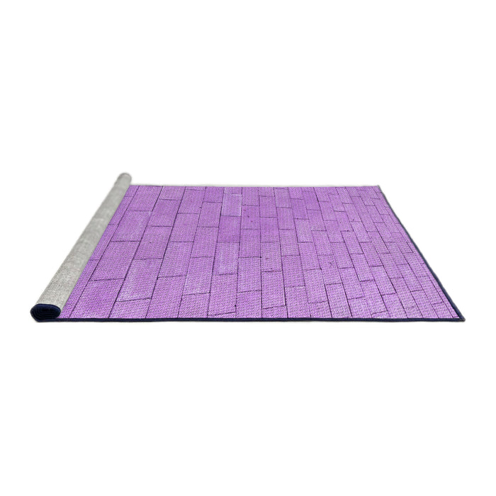 Sideview of Machine Washable Transitional Violet Purple Rug, wshpat2186pur