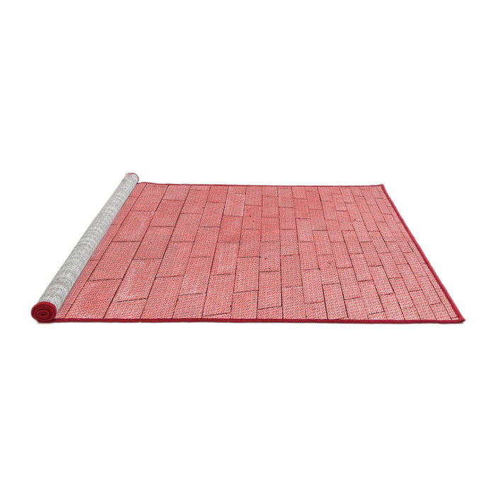 Sideview of Machine Washable Transitional Light Coral Pink Rug, wshpat2186rd