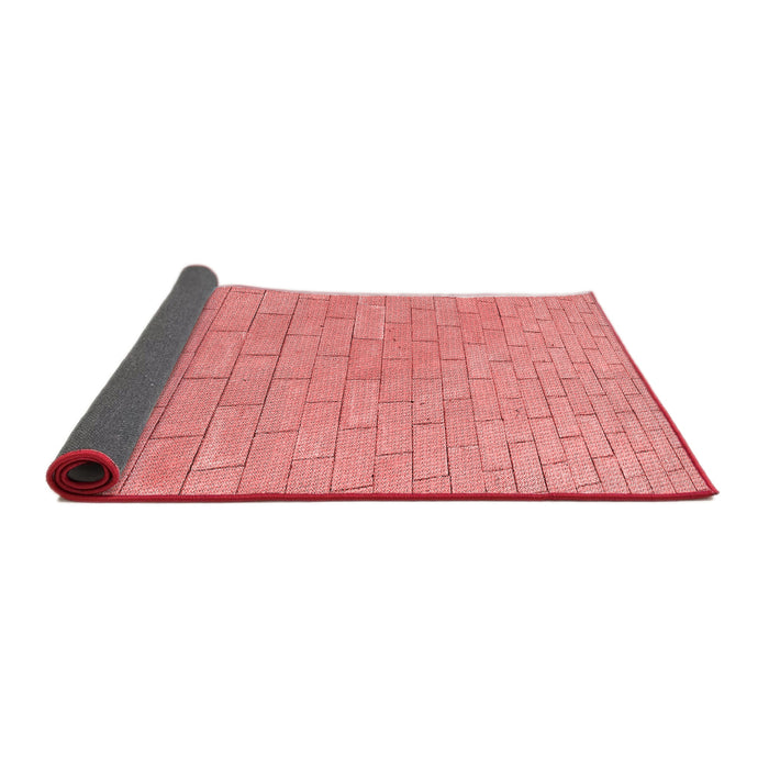Thickness of Patterned Light Coral Pink Rug, pat2186rd