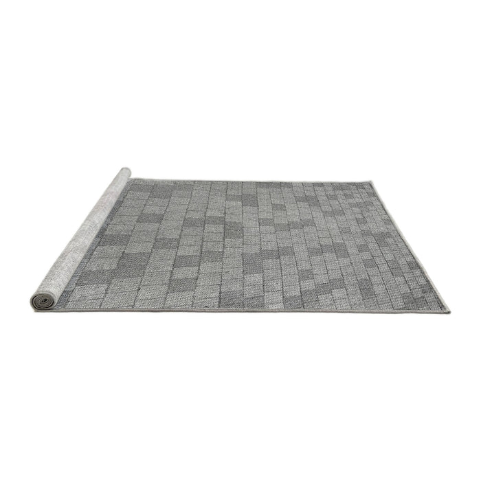 Sideview of Machine Washable Transitional Cloud Gray Rug, wshpat2187gry