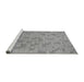 Sideview of Machine Washable Transitional Cloud Gray Rug, wshpat2187gry