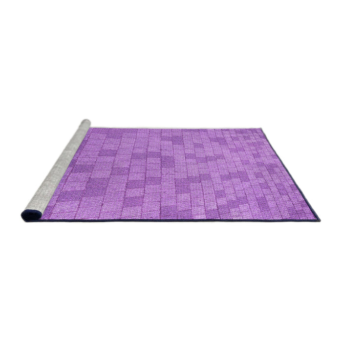 Sideview of Machine Washable Transitional Violet Purple Rug, wshpat2187pur