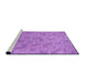 Sideview of Machine Washable Transitional Violet Purple Rug, wshpat2187pur