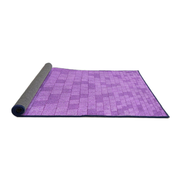 Thickness of Patterned Violet Purple Rug, pat2187pur