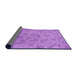 Thickness of Patterned Violet Purple Rug, pat2187pur