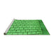 Sideview of Machine Washable Transitional Neon Green Rug, wshpat2188grn