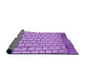 Thickness of Patterned Violet Purple Rug, pat2188pur