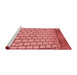 Sideview of Machine Washable Transitional Light Coral Pink Rug, wshpat2188rd