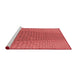 Sideview of Machine Washable Transitional Red Rug, wshpat2189rd