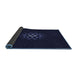 Thickness of Patterned Black Rug, pat219blu