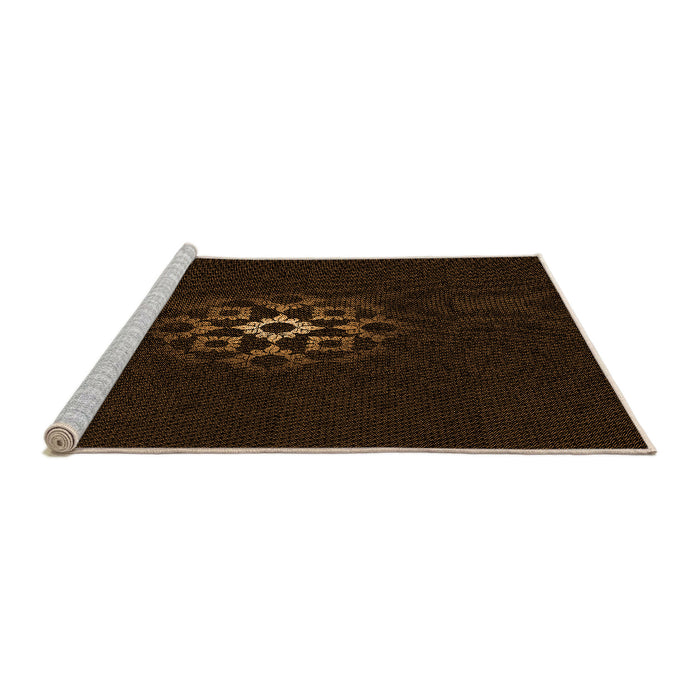 Sideview of Machine Washable Transitional Red Brown Rug, wshpat219org