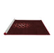 Sideview of Machine Washable Transitional Chocolate Brown Rug, wshpat219rd