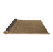 Thickness of Patterned Saddle Brown Rug, pat2190brn