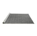 Sideview of Machine Washable Transitional Carbon Gray Rug, wshpat2190gry